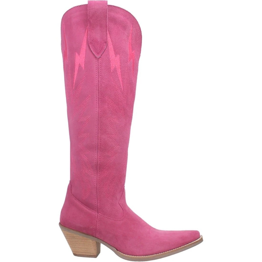 Dingo left Thunder Road Fuchsia Cowboy Boots Cowgirl - Picture 7 of 12